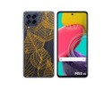 Funda Silicona Transparente para Samsung Galaxy M53 5G diseño Hojas Dibujos