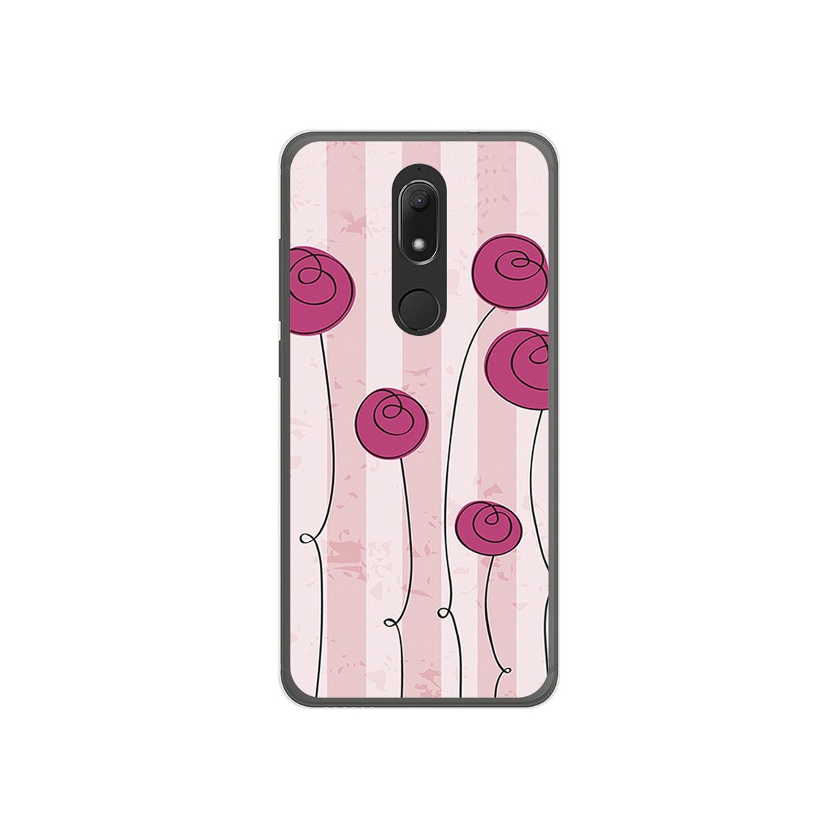 Funda Gel Tpu para Wiko View Prime Diseño Flores Vintage Dibujos