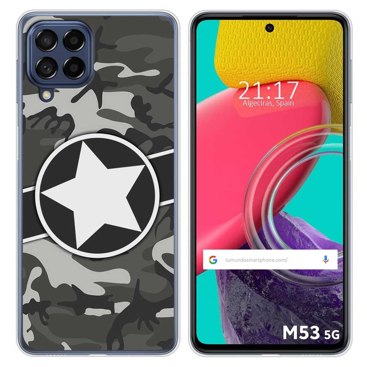 Funda Silicona para Samsung Galaxy M53 5G diseño Camuflaje 02 Dibujos