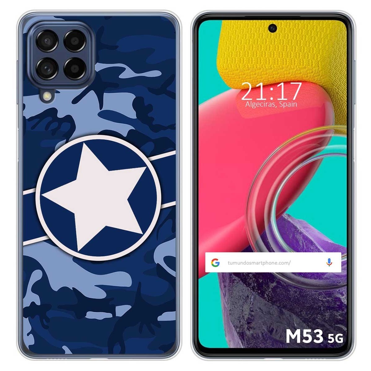 Funda Silicona para Samsung Galaxy M53 5G diseño Camuflaje 03 Dibujos