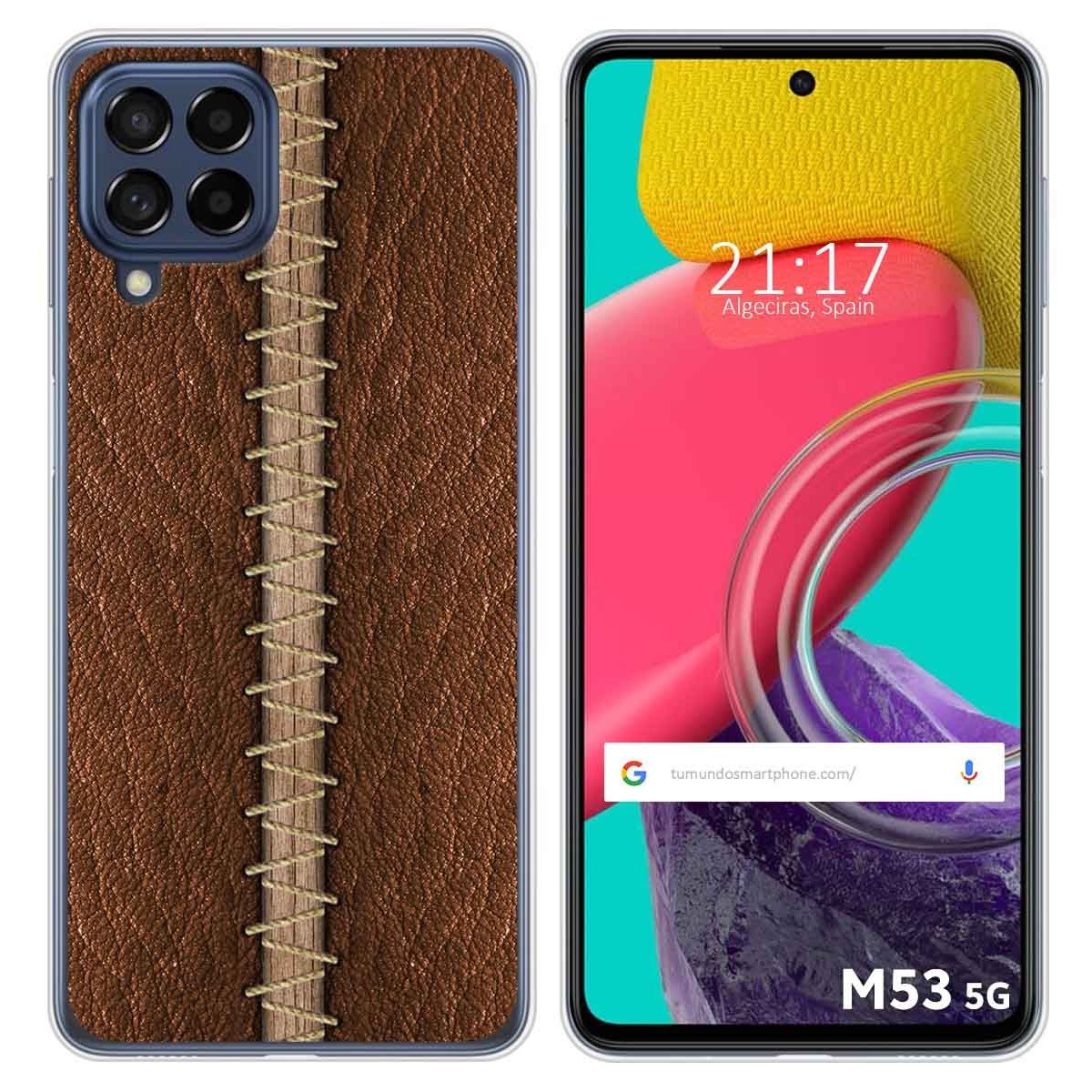 Funda Silicona para Samsung Galaxy M53 5G diseño Cuero 01 Dibujos