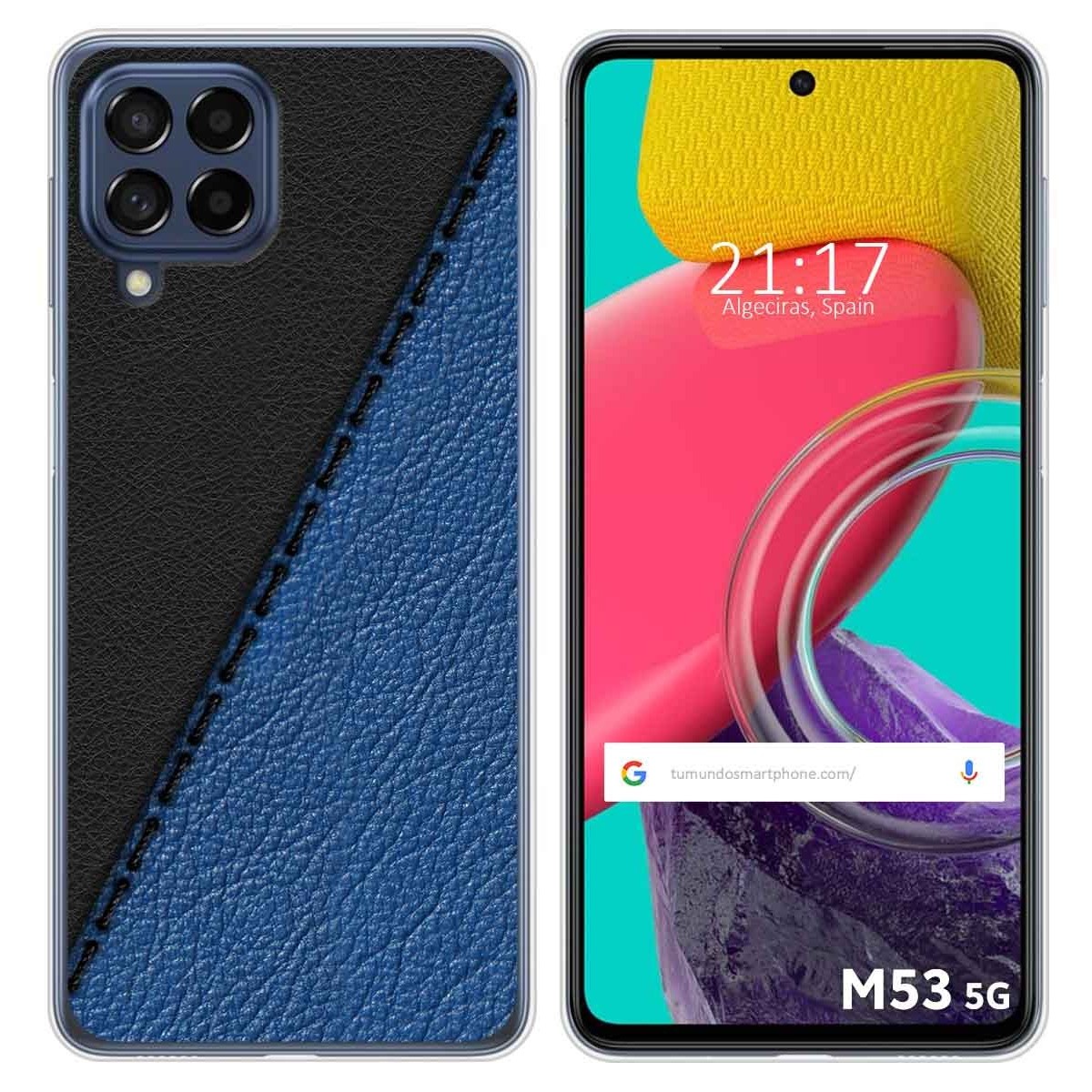 Funda Silicona para Samsung Galaxy M53 5G diseño Cuero 02 Dibujos