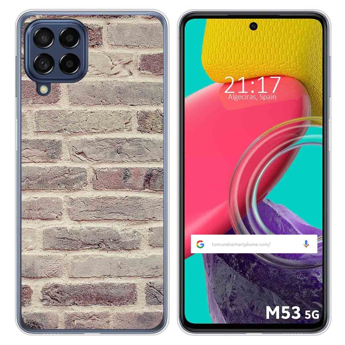 Funda Silicona para Samsung Galaxy M53 5G diseño Ladrillo 01 Dibujos