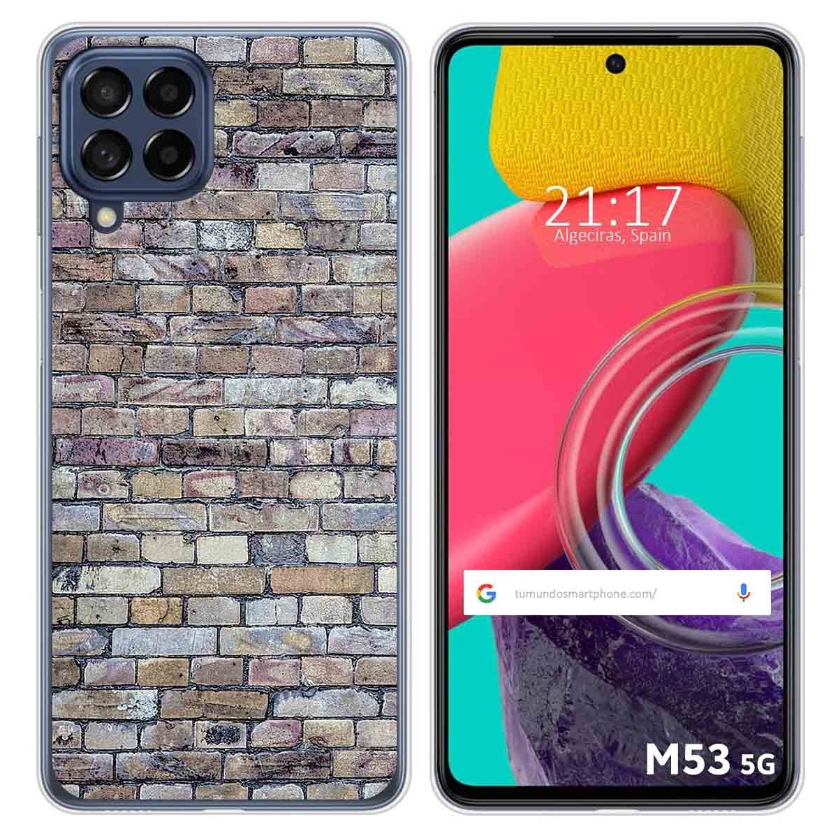 Funda Silicona para Samsung Galaxy M53 5G diseño Ladrillo 02 Dibujos