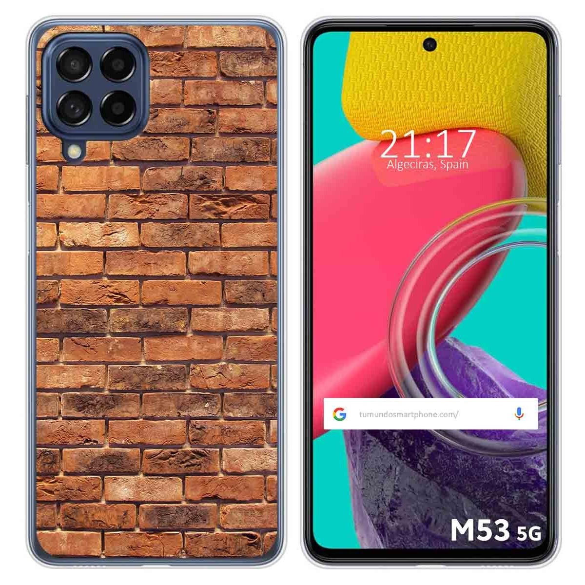 Funda Silicona para Samsung Galaxy M53 5G diseño Ladrillo 04 Dibujos