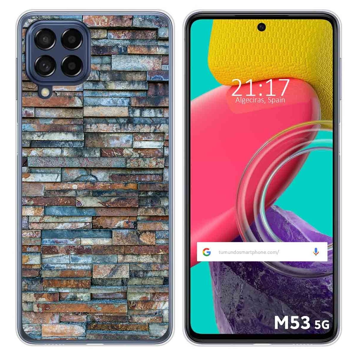 Funda Silicona para Samsung Galaxy M53 5G diseño Ladrillo 05 Dibujos