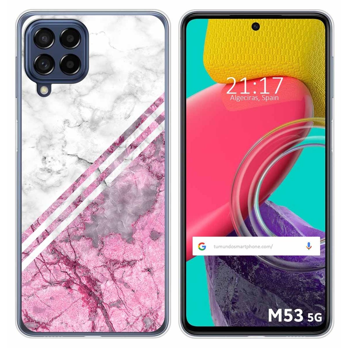 Funda Silicona para Samsung Galaxy M53 5G diseño Mármol 03 Dibujos