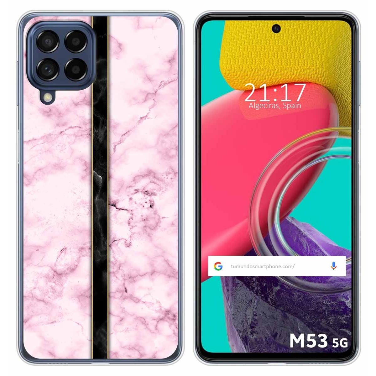 Funda Silicona para Samsung Galaxy M53 5G diseño Mármol 04 Dibujos