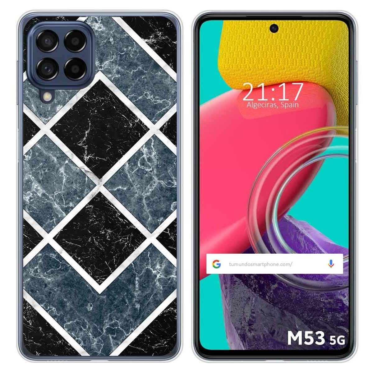 Funda Silicona para Samsung Galaxy M53 5G diseño Mármol 06 Dibujos