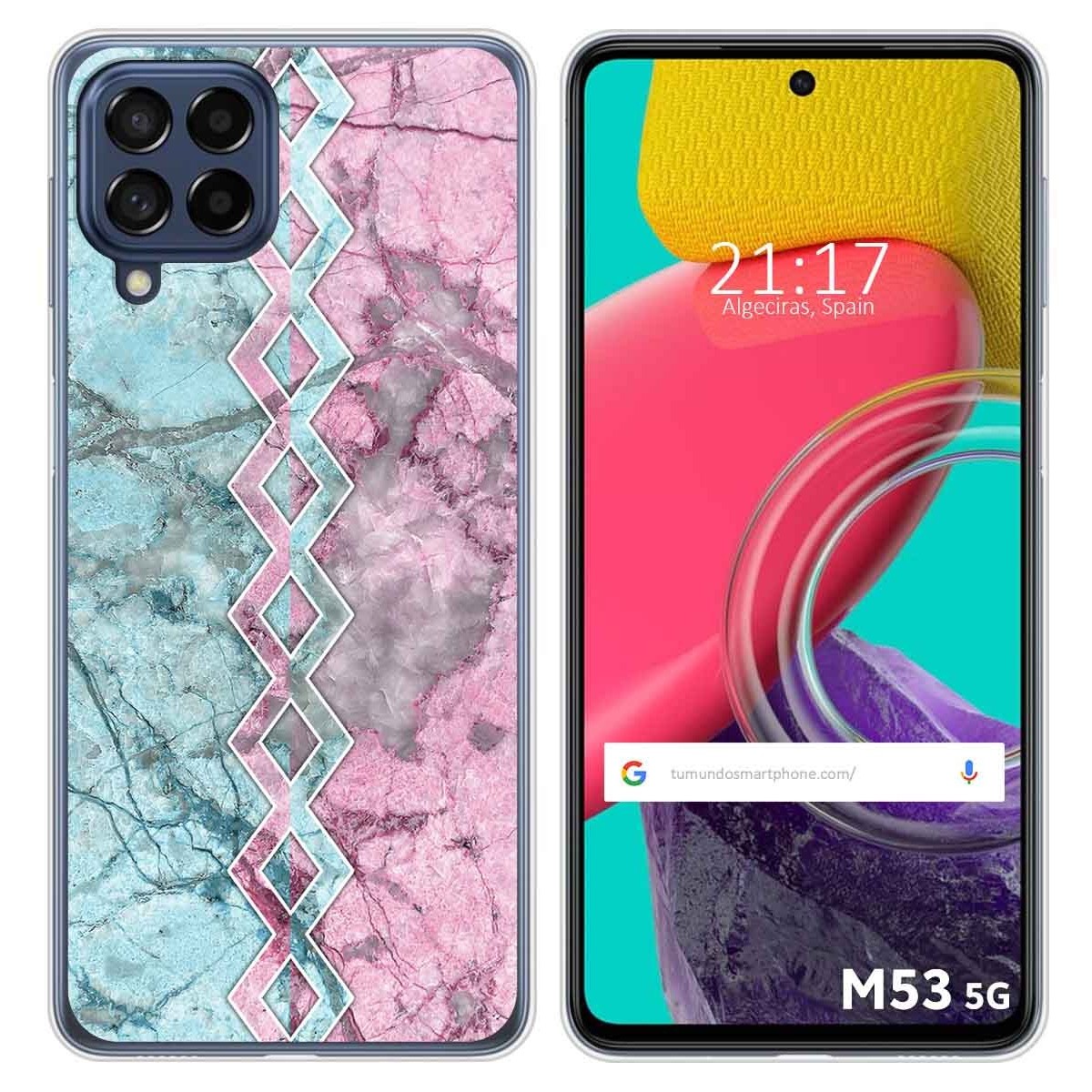 Funda Silicona para Samsung Galaxy M53 5G diseño Mármol 08 Dibujos