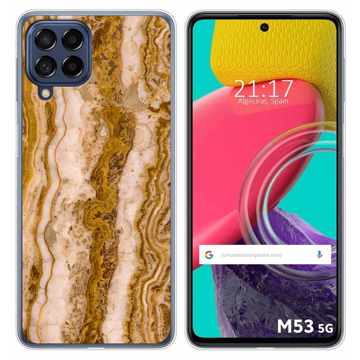 Funda Silicona para Samsung Galaxy M53 5G diseño Mármol 10 Dibujos
