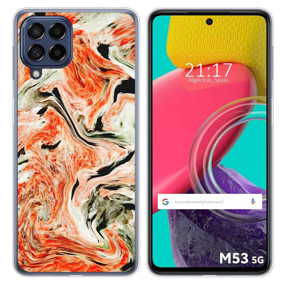 Funda Silicona para Samsung Galaxy M53 5G diseño Mármol 12 Dibujos
