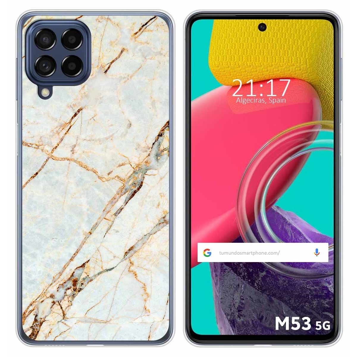 Funda Silicona para Samsung Galaxy M53 5G diseño Mármol 13 Dibujos