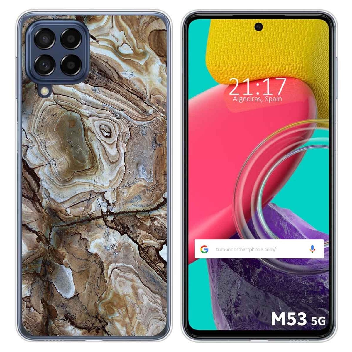Funda Silicona para Samsung Galaxy M53 5G diseño Mármol 14 Dibujos