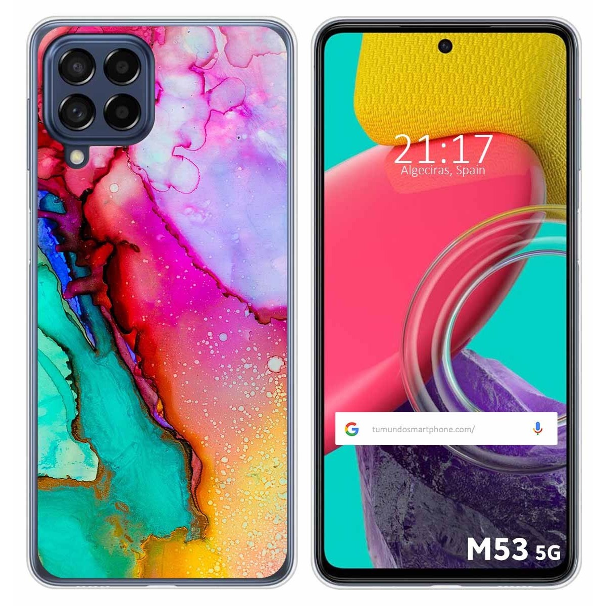 Funda Silicona para Samsung Galaxy M53 5G diseño Mármol 15 Dibujos