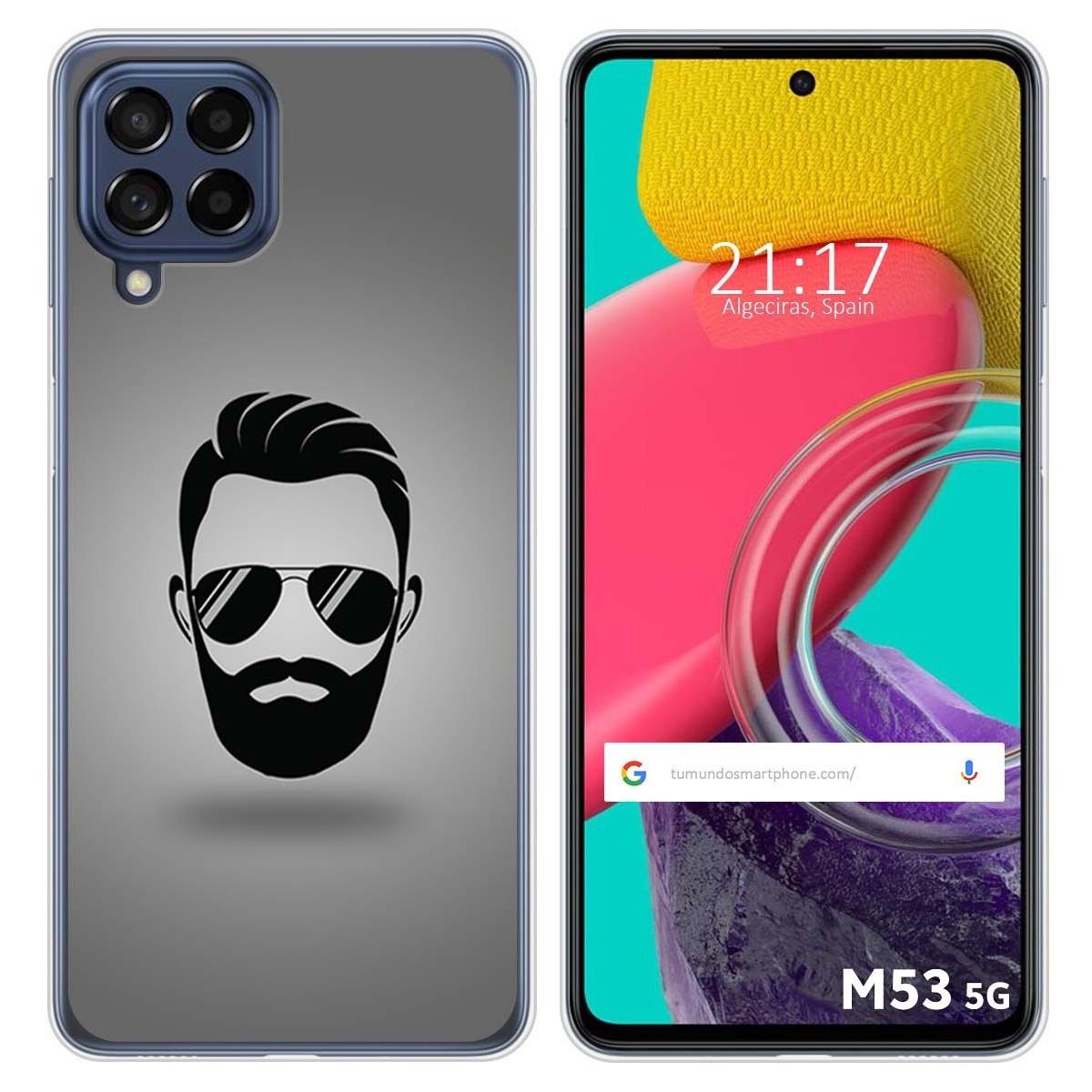 Funda Silicona para Samsung Galaxy M53 5G diseño Barba Dibujos