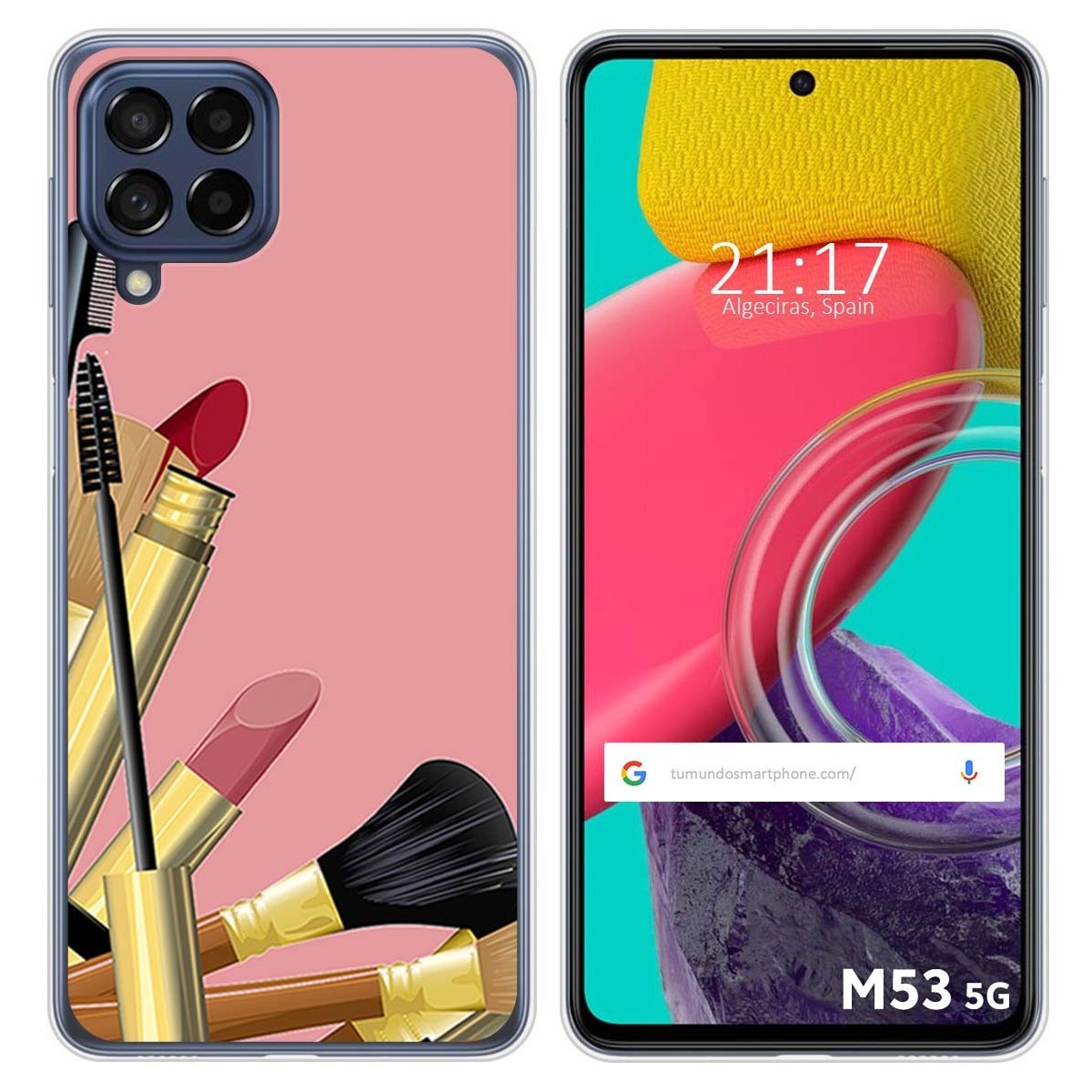 Funda Silicona para Samsung Galaxy M53 5G diseño Brochas Dibujos