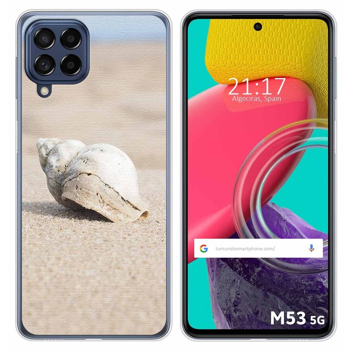 Funda Silicona para Samsung Galaxy M53 5G diseño Concha Dibujos