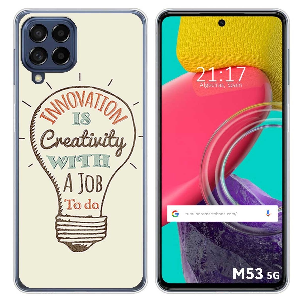 Funda Silicona para Samsung Galaxy M53 5G diseño Creativity Dibujos