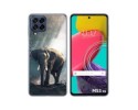 Funda Silicona para Samsung Galaxy M53 5G diseño Elefante Dibujos