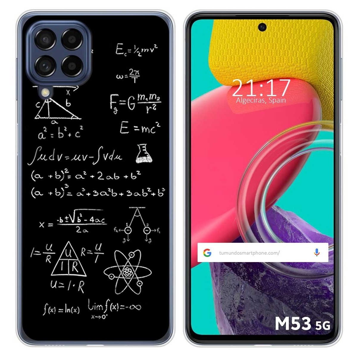 Funda Silicona para Samsung Galaxy M53 5G diseño Formulas Dibujos