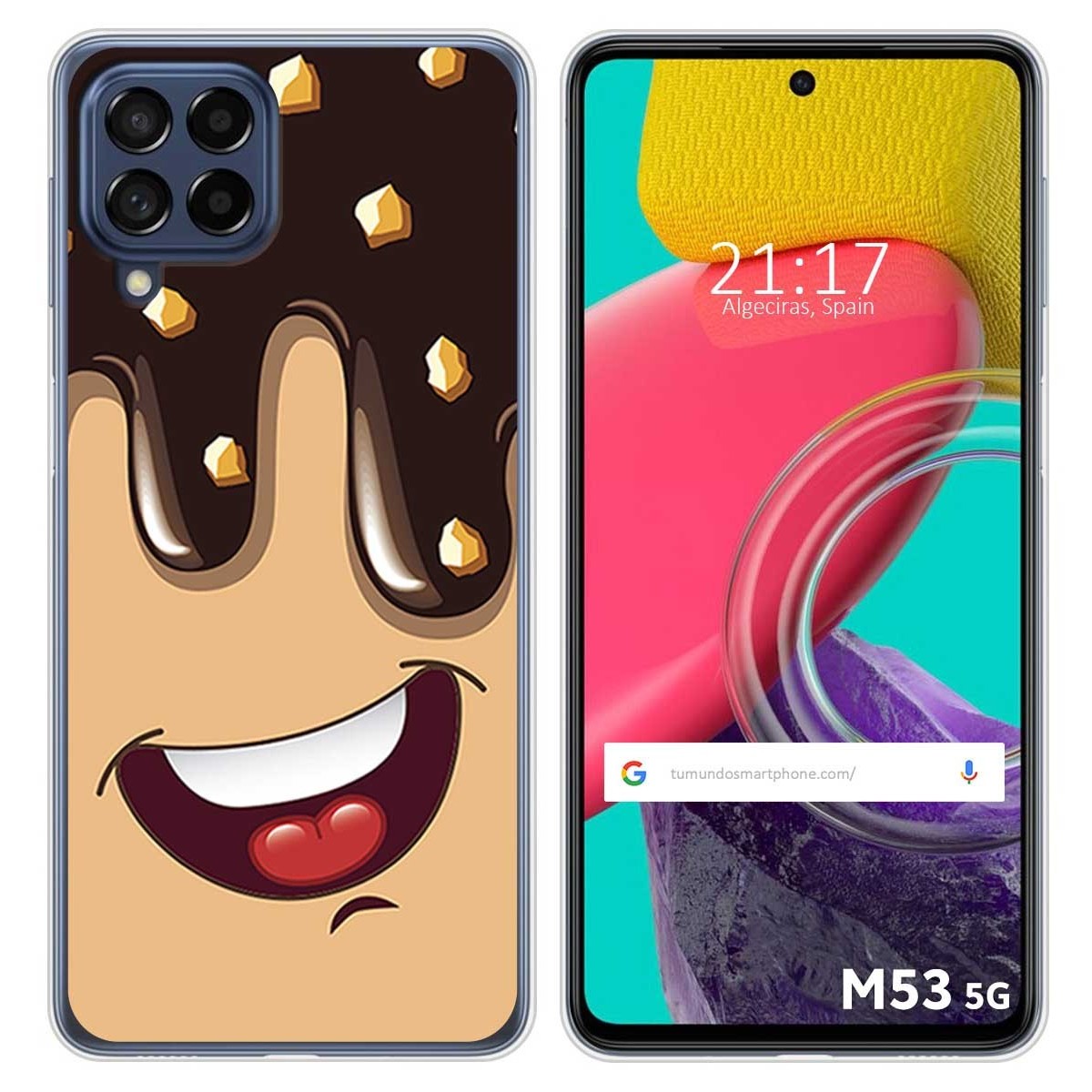 Funda Silicona para Samsung Galaxy M53 5G diseño Helado Chocolate Dibujos