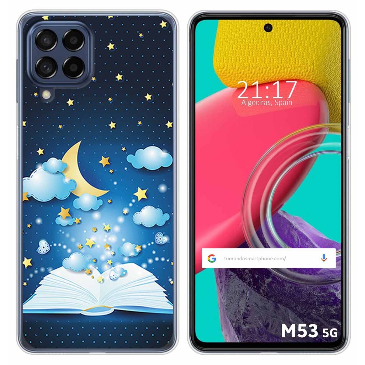 Funda Silicona para Samsung Galaxy M53 5G diseño Libro Cuentos Dibujos