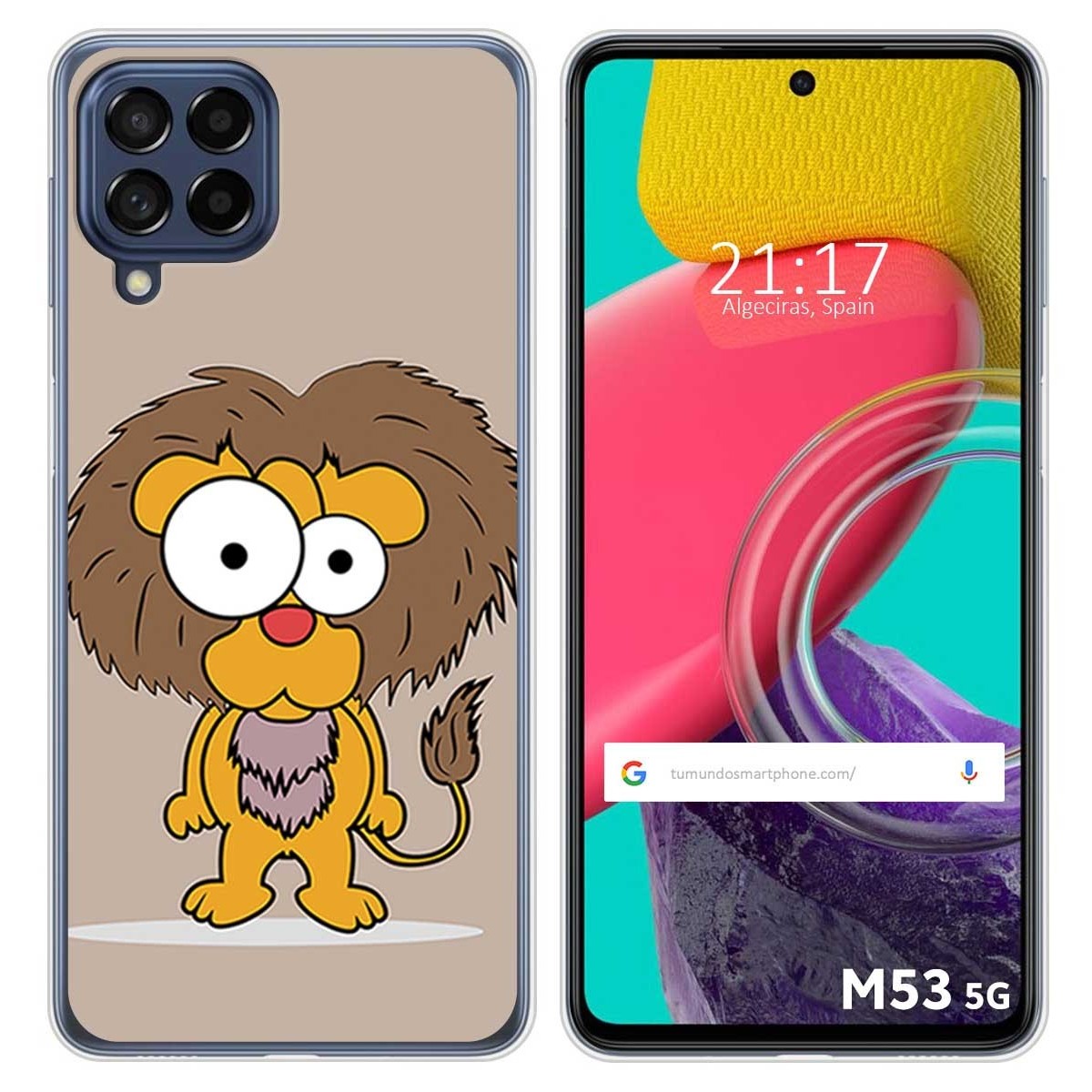 Funda Silicona para Samsung Galaxy M53 5G diseño Leon Dibujos