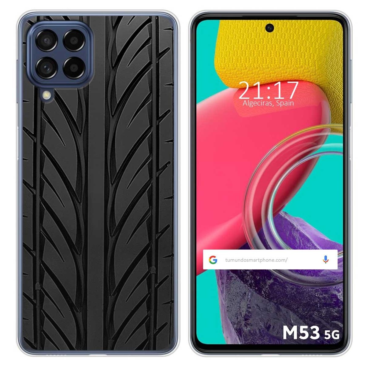 Funda Silicona para Samsung Galaxy M53 5G diseño Neumatico Dibujos
