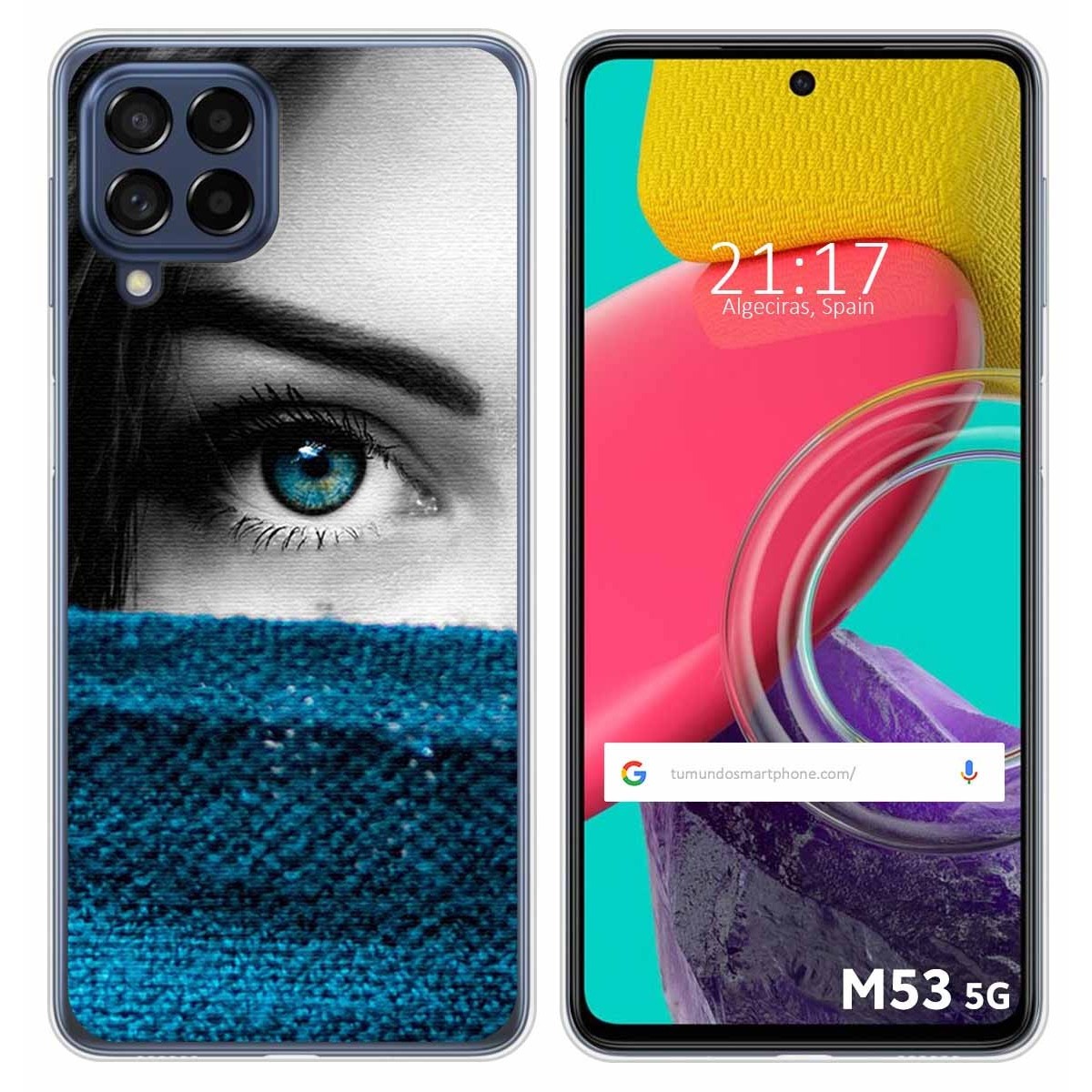 Funda Silicona para Samsung Galaxy M53 5G diseño Ojo Dibujos