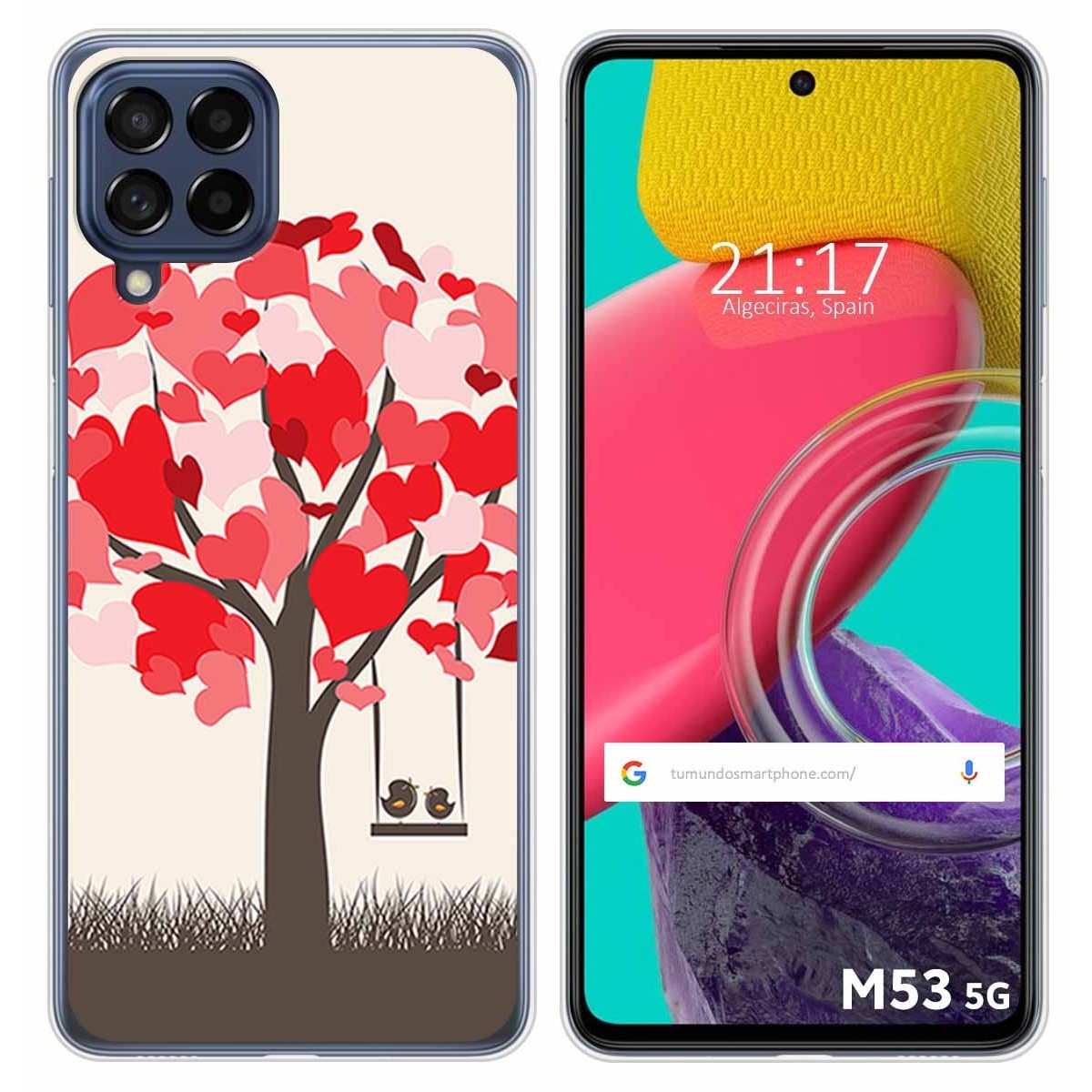 Funda Silicona para Samsung Galaxy M53 5G diseño Pajaritos Dibujos