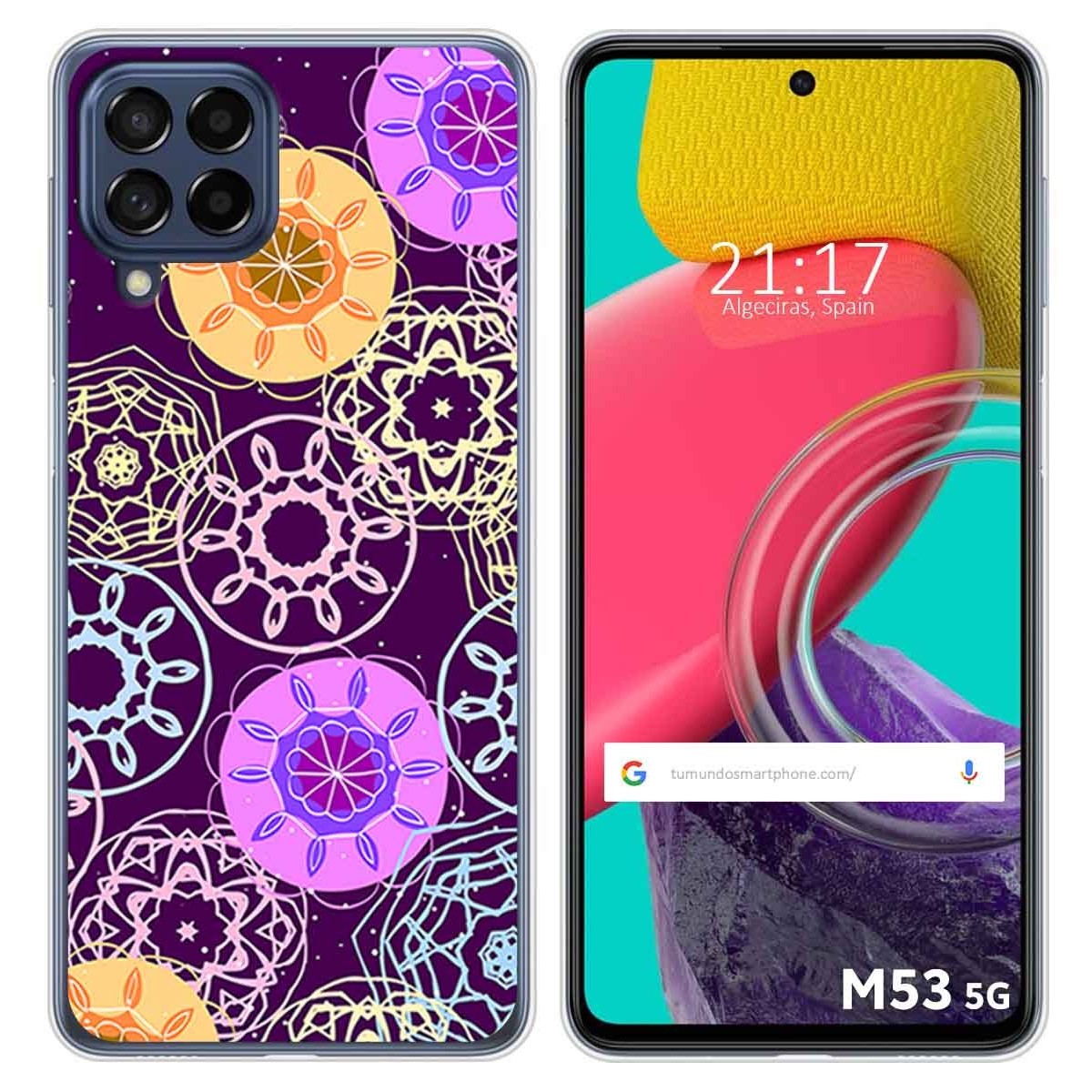 Funda Silicona para Samsung Galaxy M53 5G diseño Radial Dibujos