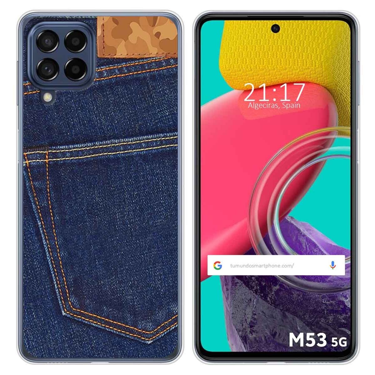 Funda Silicona para Samsung Galaxy M53 5G diseño Vaquero Dibujos