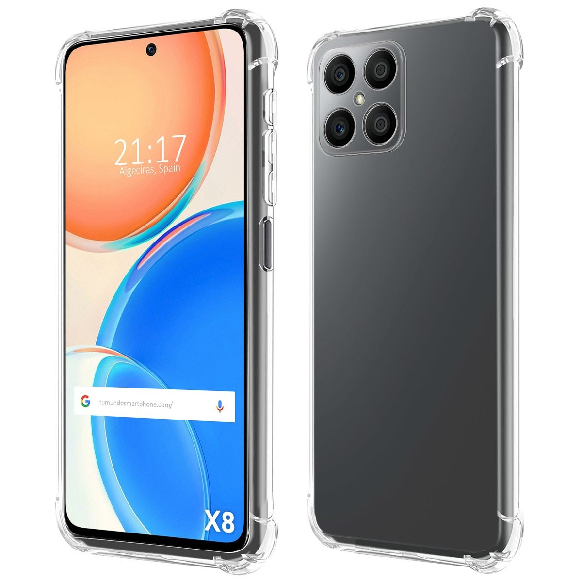 Funda Silicona Antigolpes Transparente para Huawei Honor X8