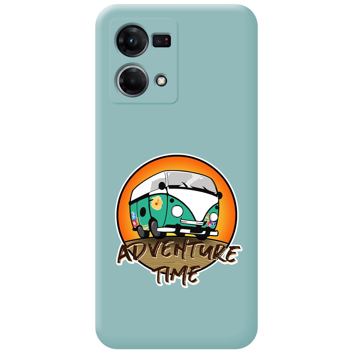 Funda Silicona Líquida Azul para Oppo Reno 7 4G diseño Adventure Time Dibujos