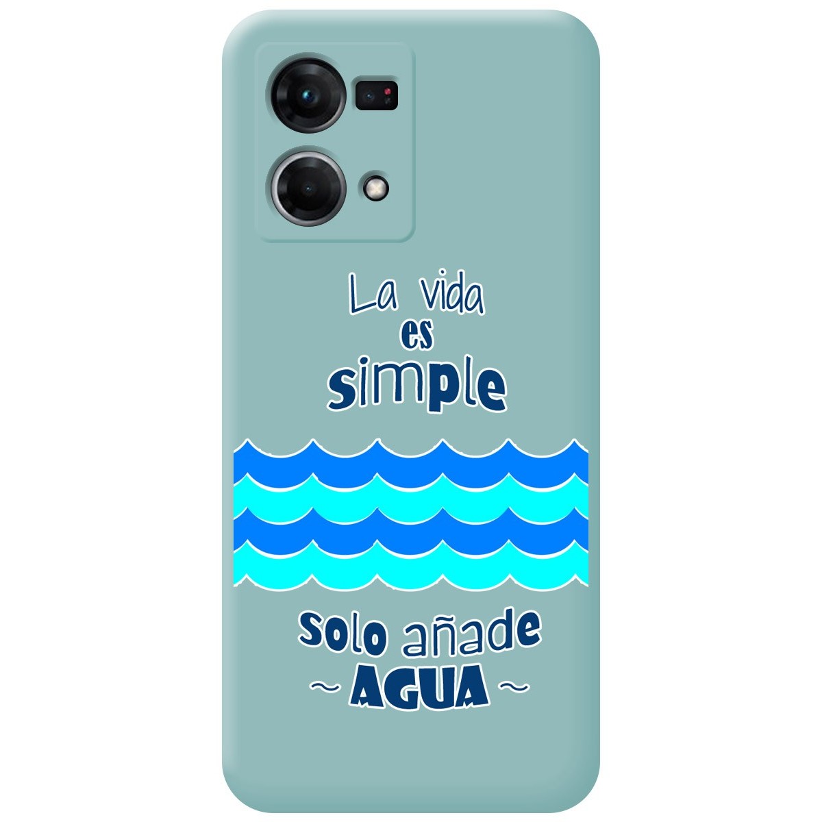 Funda Silicona Líquida Azul para Oppo Reno 7 4G diseño Agua Dibujos
