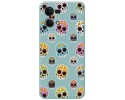 Funda Silicona Líquida Azul para Oppo Reno 7 4G diseño Catrina Dibujos