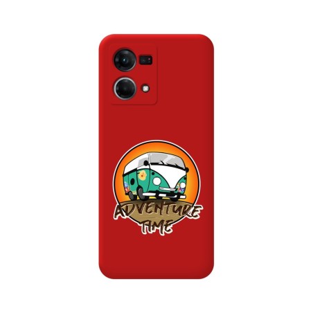 Funda Silicona Líquida Roja para Oppo Reno 7 4G diseño Adventure Time Dibujos