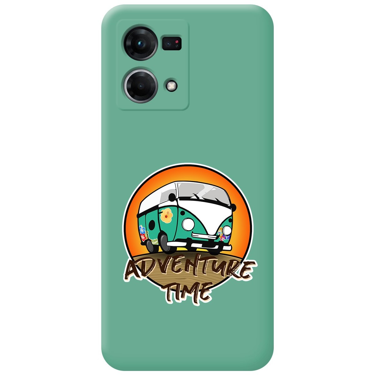 Funda Silicona Líquida Verde para Oppo Reno 7 4G diseño Adventure Time Dibujos