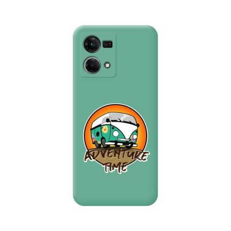 Funda Silicona Líquida Verde para Oppo Reno 7 4G diseño Adventure Time Dibujos