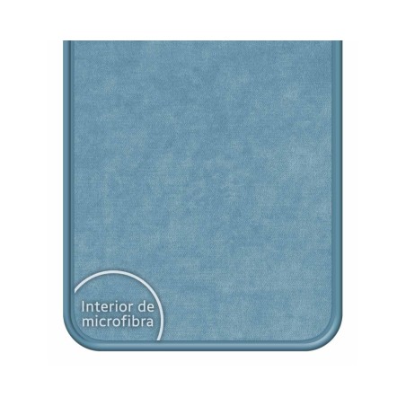 Funda Silicona Líquida Azul para Xiaomi POCO M4 Pro 4G diseño Mujer Escalada Dibujos