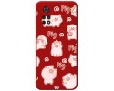 Funda Silicona Líquida Roja para Xiaomi POCO M4 Pro 4G diseño Cerdos Dibujos