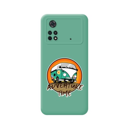 Funda Silicona Líquida Verde para Xiaomi POCO M4 Pro 4G diseño Adventure Time Dibujos