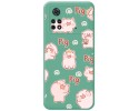 Funda Silicona Líquida Verde para Xiaomi POCO M4 Pro 4G diseño Cerdos Dibujos