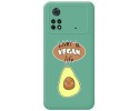 Funda Silicona Líquida Verde para Xiaomi POCO M4 Pro 4G diseño Vegan Life Dibujos