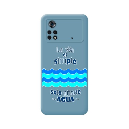 Funda Silicona Líquida Azul para Xiaomi POCO X4 Pro 5G diseño Agua Dibujos
