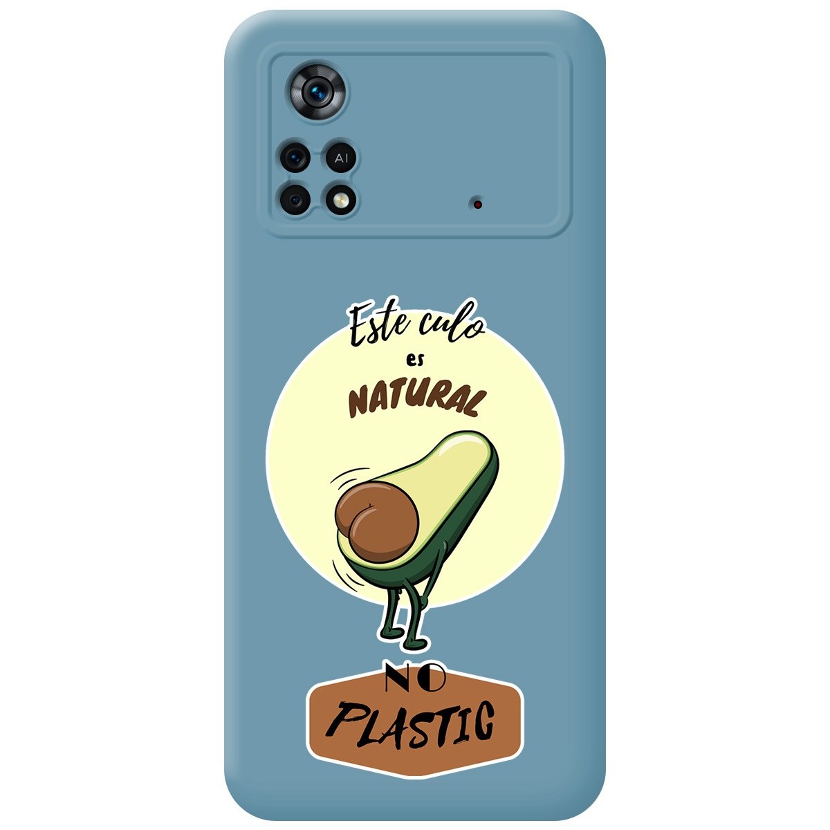 Funda Silicona Líquida Azul para Xiaomi POCO X4 Pro 5G diseño Culo Natural Dibujos