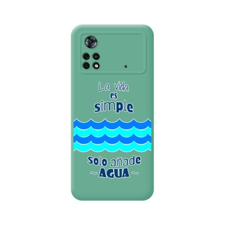 Funda Silicona Líquida Verde para Xiaomi POCO X4 Pro 5G diseño Agua Dibujos