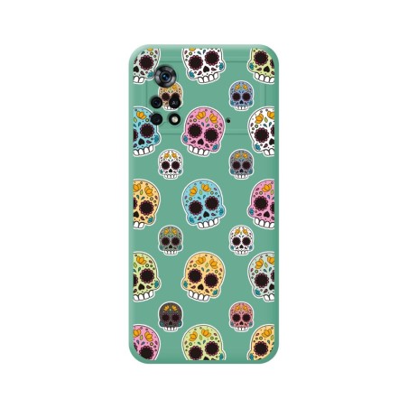 Funda Silicona Líquida Verde para Xiaomi POCO X4 Pro 5G diseño Catrina Dibujos