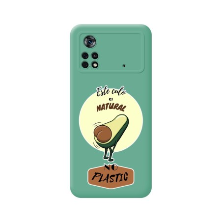 Funda Silicona Líquida Verde para Xiaomi POCO X4 Pro 5G diseño Culo Natural Dibujos